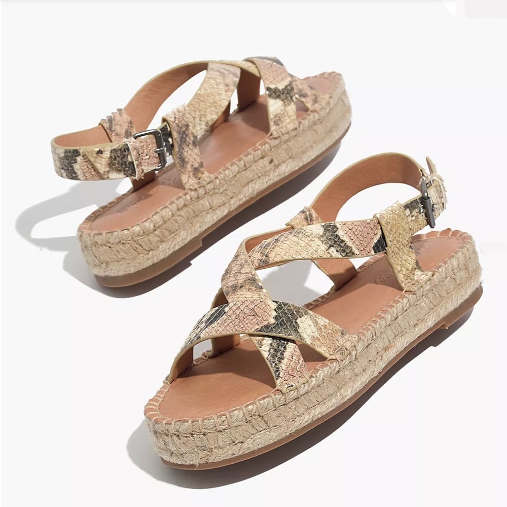 Madewell ‘ Malia’ Leather Espadrilles Sandals